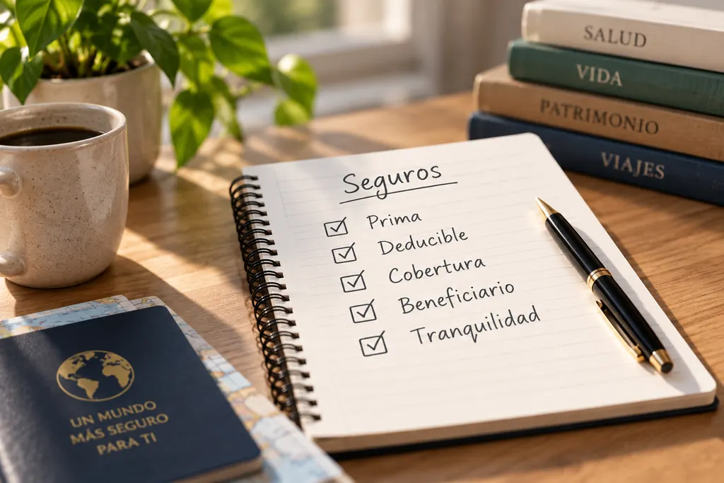 Libreta con los conceptos básicos de los seguros
